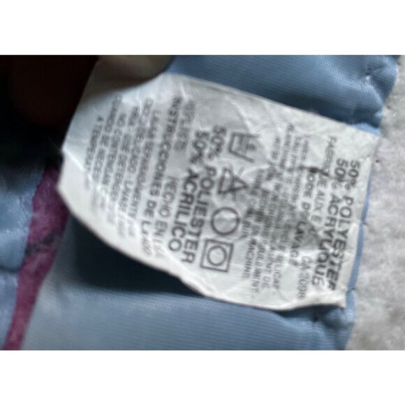 Vintage Barney Baby Blanket 59 X 42 Polyester Blend Satin Trim - Picture 5 of 11